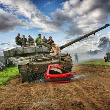 Tank Car Crush in Northamptonshire