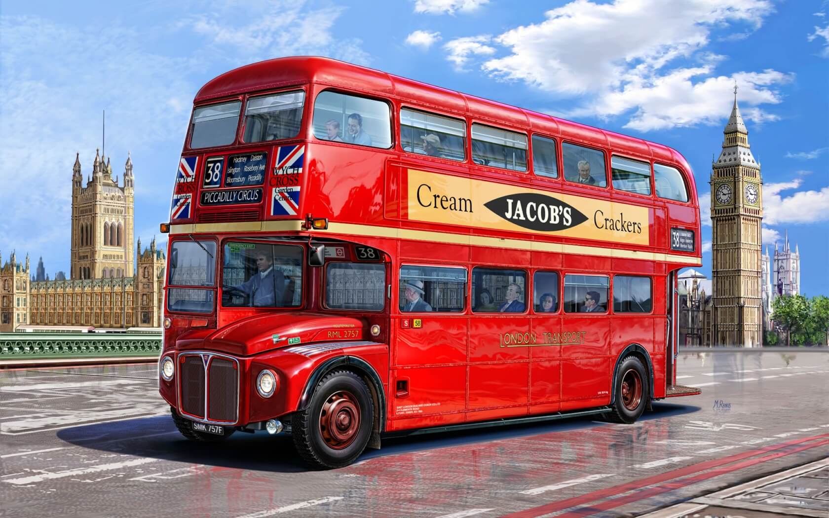 routemaster bus london driving