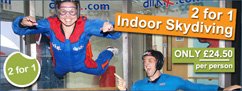 2 for 1 Indoor Skydiving