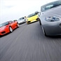 Supercars lined up