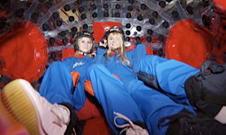 Two of our sales team full of smiles after their airsphere ride