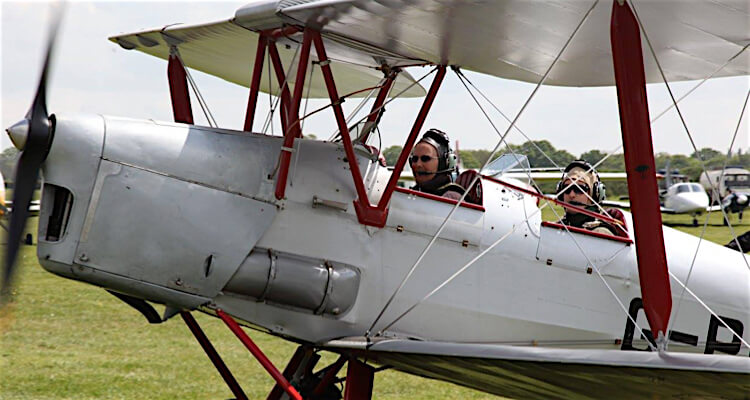Chocks away Dad, you're going on a Tiger Moth flight for Father's Day