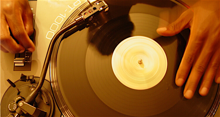 DJ Dad on the double-decked wheels of steel having it large this Father's Day