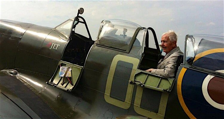 This is Maurice. He's just landed back at Biggin Hill after his two seater Spitfire flight. This could be your Dad on the next departure!