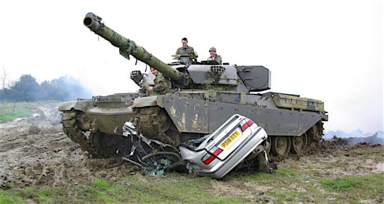 Tank car crush for father's day