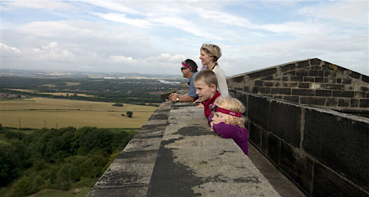 Penshaw Monument climbing to the top