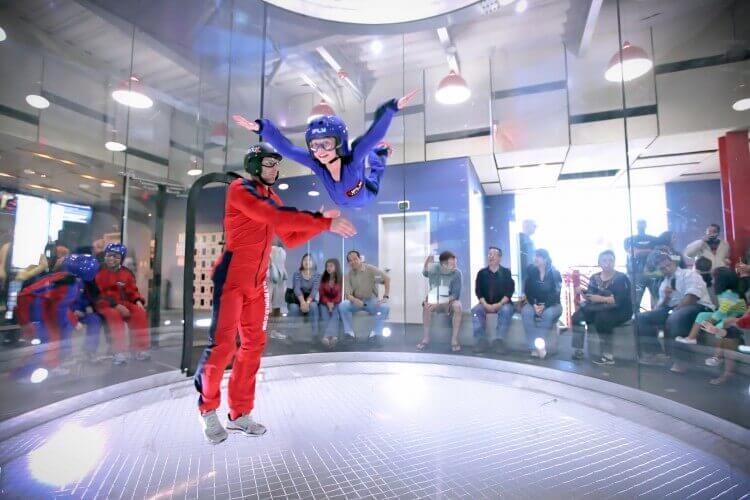 Indoor skydiving