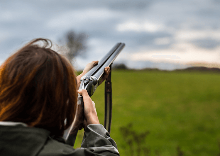 Clay pigeon shooting fun