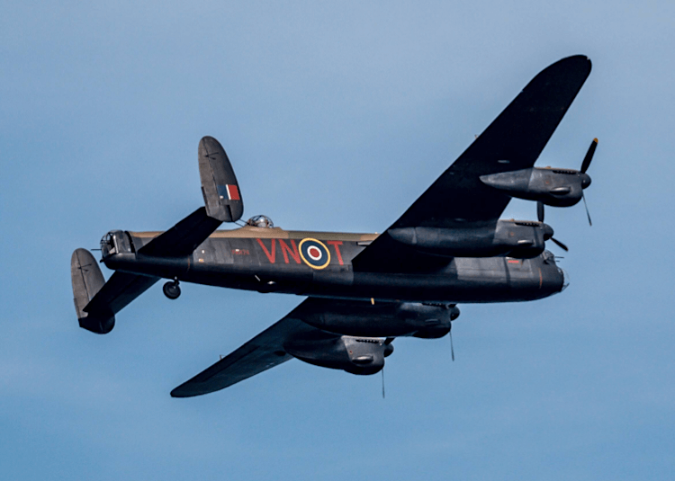 Avro Lancaster Dambuster bomber in flight