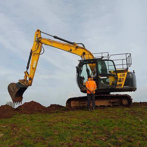 JCB Digger Driving near Dumfries