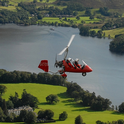 Lake District Gyrocopter - view over ullswater Lake District Gyrocopter - view over ullswater