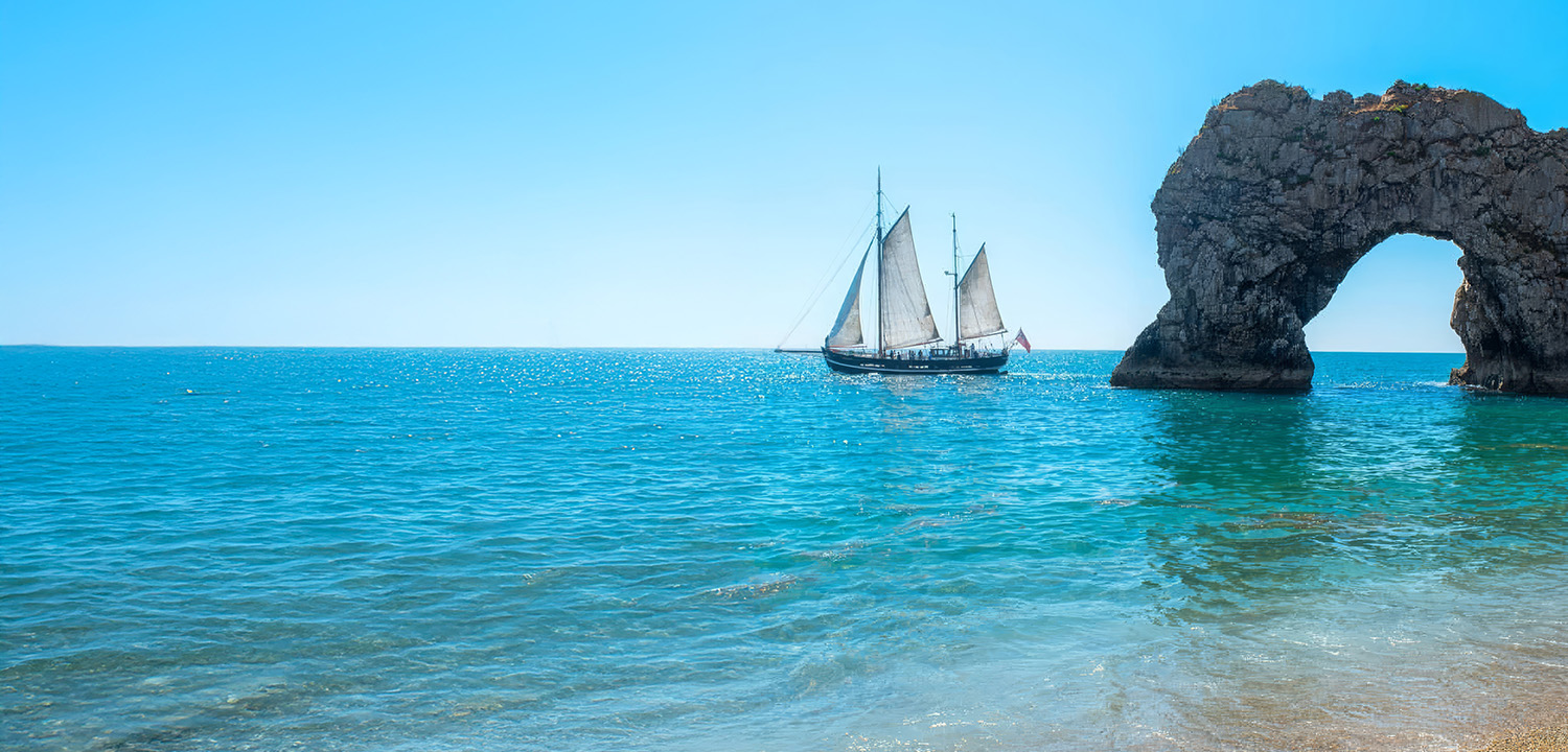 Tall Ship Sailing Dorset from Into the Blue