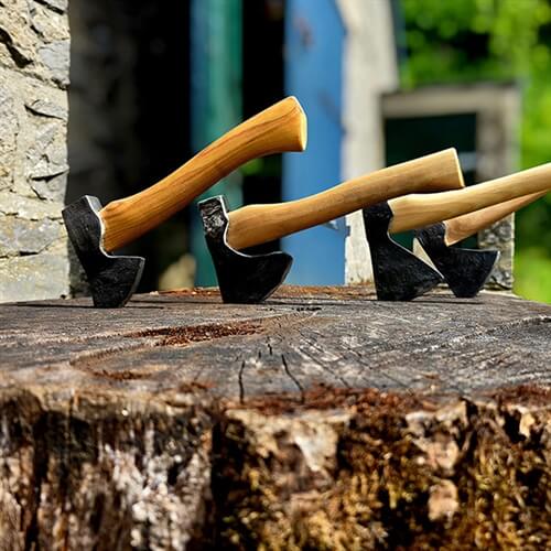 Peak Blacksmithing Two Day Axe Making Course Derbyshire Axes in Log Thumbnail