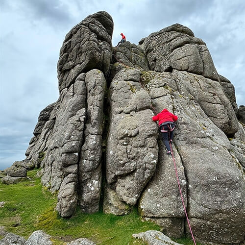 Rock Climbing Dartmoor - Climbing Boulder  Rock Climbing Dartmoor - Climbing Boulder