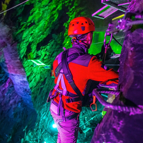 Zip World Caverns Adventure at Llechwedd Slate Mines