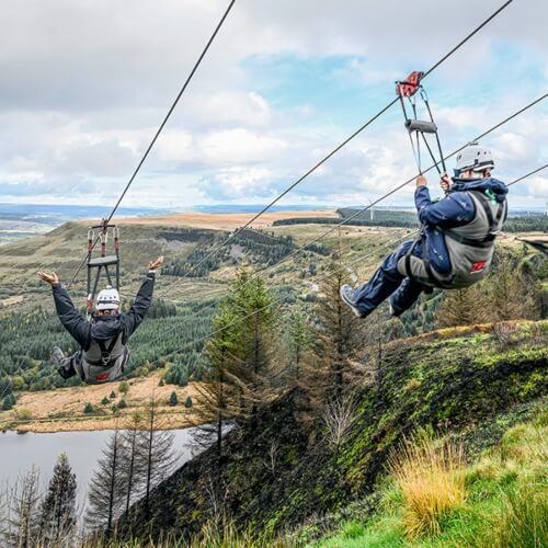 Fly the Phoenix at Zip World in Aberdare South Wales