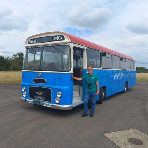 Italian Job Bus Driving Experience - White Car Driving Onto Bus  Italian Job Bus Driving Experience - White Car Driving Onto Bus