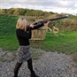 Clay Pigeon Shooting Nuneaton - Girl Aiming for the Clay Pigeon