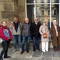 group shot of people on the music walking tour in Manchester