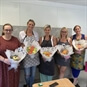 Cupcake Decorating Workshops Staffordshire - Group with their flower bouquets