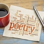 Online Poetry Writing Course - Poetry Napkin with Pen and Coffee