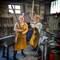 Sword Making Workshop in the Yorkshire Dales - Showing off the swords they made