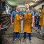 Sword Making Workshop in the Yorkshire Dales - two men with a sword