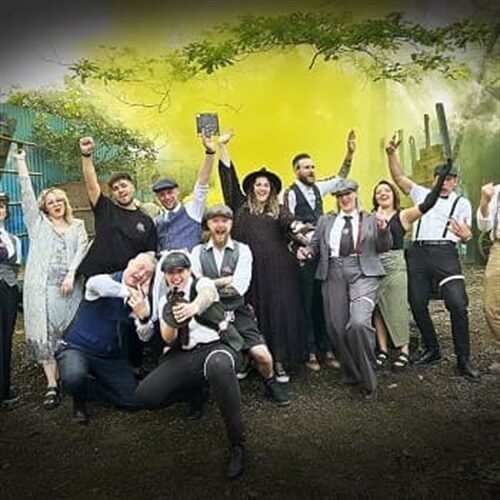 Peaky Pistols Shooting Experience - Big Group In Peaky Blinders Costumes Peaky Pistols Shooting Experience - Big Group In Peaky Blinders Costumes