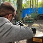 Man Shooting Pistol at Target