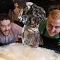 Ice Sculpting Workshop Surrey - Mens with ice sculpture