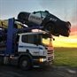 Scania with the sunset