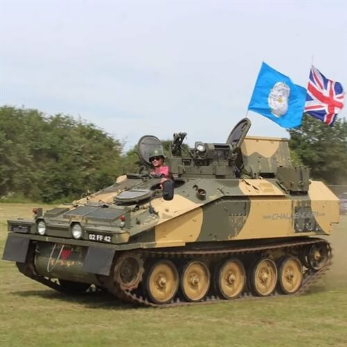 Rides in a Spartan Tank