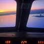 sunset cockpit view
