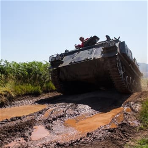 FV432 Tank Driving in Scotland at Bridge of Weir in Renfrewshire