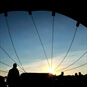 Balloon going up in Sunset