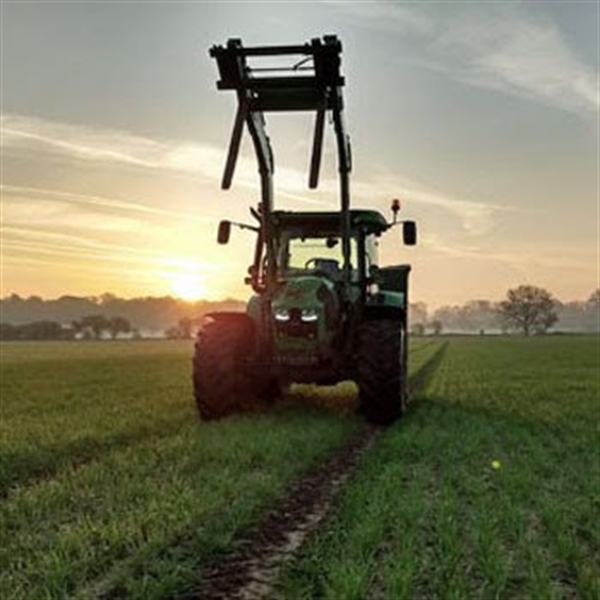Tractor Driving Nottinghamshire near Blyth Into The Blue