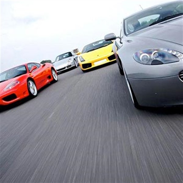 supercars at speed in group