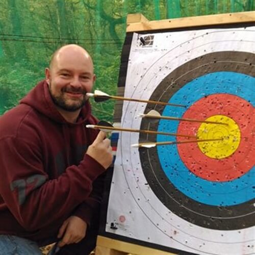 man with target man with target