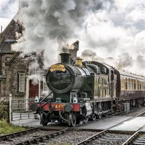 train with steam train with steam
