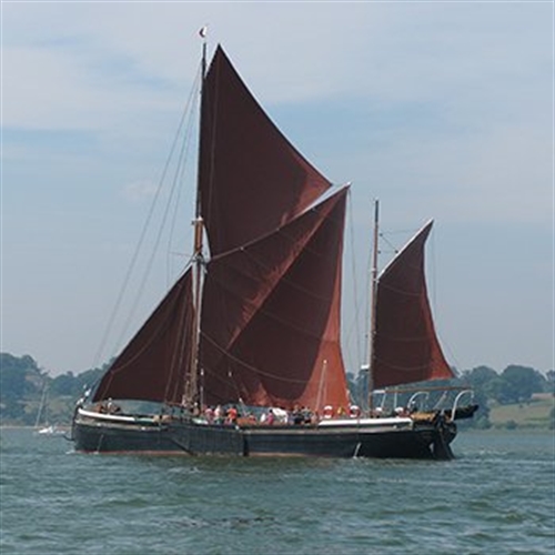 vintage barge sails up vintage barge sails up