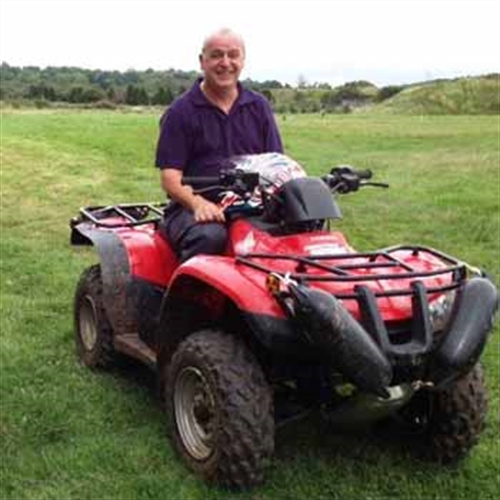 man on red quad man on red quad