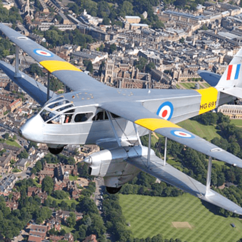 Vintage Dragon Rapide Sightseeing Flights of Cambridge from Duxford Airfield