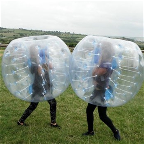 two girls in body zorbs two girls in body zorbs