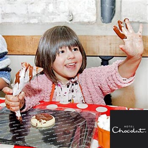 little girl with chocolate on her little girl with chocolate on her
