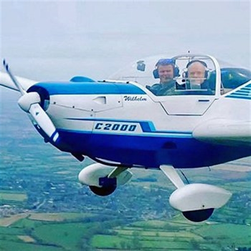 motor glider in flight motor glider in flight