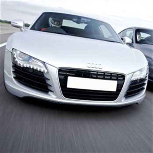 Silver Audi R8  Silver Audi R8