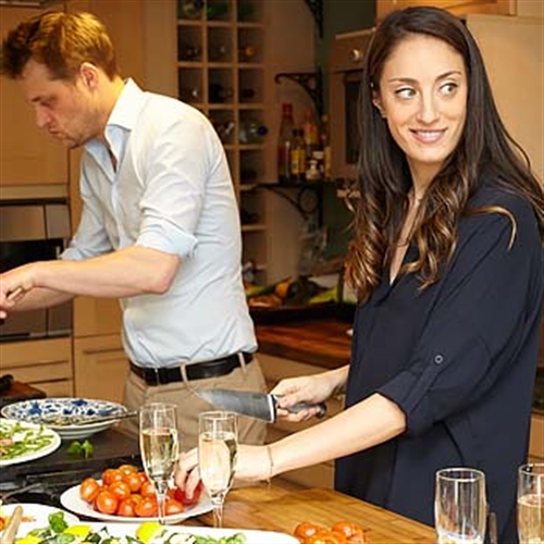 Man and woman cooking Man and woman cooking