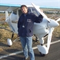 student with aircraft
